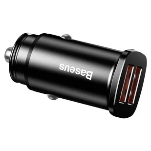 Baseus Square inteligentna ładowarka samochodowa 2x USB QC3.0 Quick Charge 3.0 SCP AFC 30W czarny (CCALL-DS01) - Ładowarki samochodowe - miniaturka - grafika 4