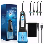 Irygatory do zębów - Irygator Do Zębów Jamy Ustnej Bezprzewodowy 5 Końcówek 300Ml Mocny 4 Tryby - miniaturka - grafika 1