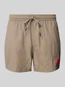 Kąpielówki męskie - Spodenki kąpielowe o kroju regular fit z naszywką logo model ‘DOMINICA’ - miniaturka - grafika 1