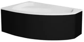 Wanny - Czarno biała wanna narożna z obudową 130 cm Lewa Rima Besco - miniaturka - grafika 1