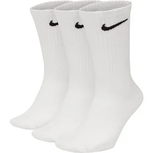 Skarpety długie NIKE Dri-FIT Everyday Lightweight 3 pak białe - Skarpetki damskie - miniaturka - grafika 1