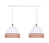 Lampy sufitowe - Duolla - Żyrandol na lince AVIGNON 2xE27/15W/230V biały/brązowy - miniaturka - grafika 1
