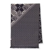 Apaszki i szaliki męskie - Męski szal jedwabny we wzory - miniaturka - grafika 1