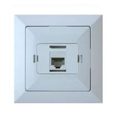 Gniazdka elektryczne - Gniazdo komputerowe Perła białe - miniaturka - grafika 1