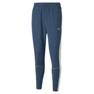 Dresy męskie - Spodnie dresowe męskie Puma Run Tapered niebieskie 52085865-XXL - miniaturka - grafika 1