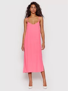 Sukienki - Tommy Jeans Sukienka letnia DW0DW12858 Różowy Regular Fit - grafika 1