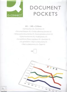 Q-Connect kieszeń samoprzylepna, format A5, 10 sztuk - Koszulki na dokumenty - miniaturka - grafika 4