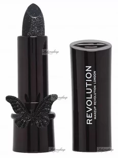 MAKEUP REVOLUTION - ENCHANTED KISS LIPSTICK - Czarna pomadka do ust z pierścionkiem - 3,5 g - Pozostałe akcesoria do kąpieli i SPA - miniaturka - grafika 1