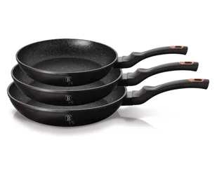 Berlinger Haus Patelnia ZESTAW 3 PATELNI GRANITOWYCH BERLINGERHAUS BLACK ROSE BH-6158 BH-6158 - Patelnie - miniaturka - grafika 2