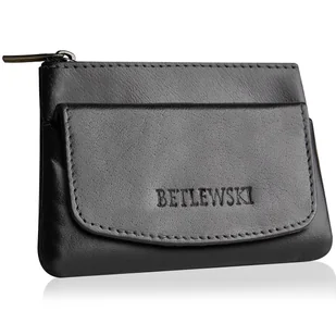 Betlewski, Małe skórzane etui, czarny - Etui na klucze - miniaturka - grafika 1