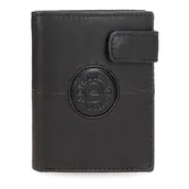 Portfele - Pepe Jeans Cracker Portfel pionowy z zamknięciem kliknij czarny 8.5x10,5x1 cms Skóra, czarny, Talla única, Portfolio pionowe z zamknięciem kliknięcia - miniaturka - grafika 1