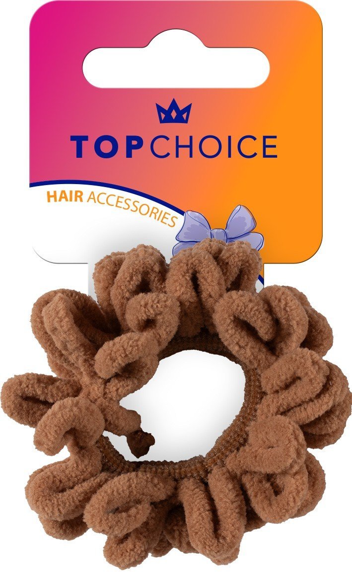 Top Choice Gumka Frotka Do Włosów - Ciemny Beż (20612)
