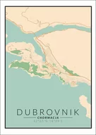 Plakaty - Dubrownik mapa kolorowa - plakat 50x70 cm - miniaturka - grafika 1