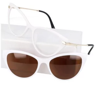 Damskie okulary zerówki z nakładką polaryzacyjną - Okulary korekcyjne, oprawki, szkła - miniaturka - grafika 1