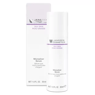 Janssen Cosmetics Cosmetics Microsilver Serum Serum z mikro-srebrem i kwasem glikolowym 30 ml - Serum do twarzy - miniaturka - grafika 1