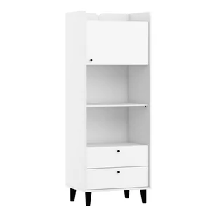 Regał 1D2S DOL-14 Dolce MebloCross Craft Złoty / Biały Połysk - Regały - miniaturka - grafika 1