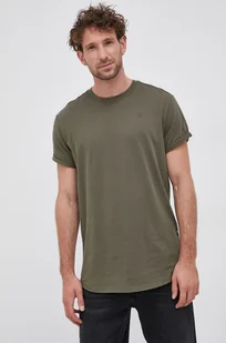 G-Star Raw t-shirt bawełniany D16396.B353 kolor zielony - Koszulki męskie - miniaturka - grafika 1