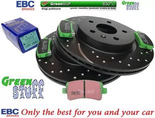 Tylne klocki GreenStuff + NAWIERCANE NACINANE tarcze hamulcowe 315mm EBC seria GD Buick LaCrosse 2010-2016 - Tarcze hamulcowe - miniaturka - grafika 2