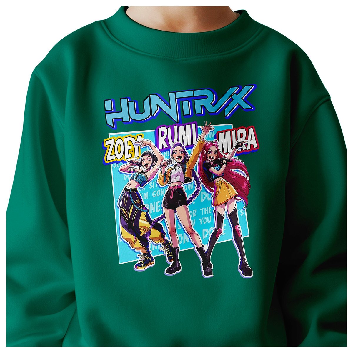 BLUZA DZIECIĘCA K-POPOWE ŁOWCZYNIE DEMONÓW HUNTRIX 104 BAWEŁNIANA