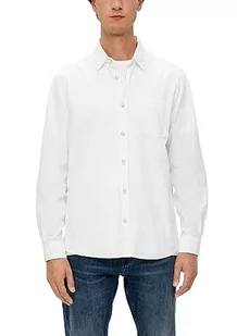 s.Oliver Koszula męska z długim rękawem, Regular Fit White XXL, biały, XXL - Koszule męskie - miniaturka - grafika 1