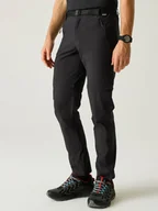 Odzież trekkingowa męska - Regatta Spodnie trekkingowe Zipp-Off "Xert Stretch" w kolorze czarnym - miniaturka - grafika 1