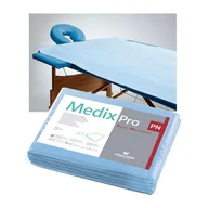 Kosmetyczne akcesoria jednorazowe - MedixPro Prześcieradło jednorazowe 150cm x 210cm niebieskie 40g MedixPro 5szt - miniaturka - grafika 1