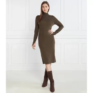 Calvin Klein Wełniana sukienka EXTRA FINE HIGH-NK - Sukienki - miniaturka - grafika 1