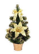 Ozdoby bożonarodzeniowe - Choinka Sztuczna Udekorowana Zdobiona Gotowa 40 Cm Złota - miniaturka - grafika 1