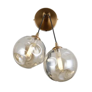 Kinkiet Perlos WL-54456-2-HB-AMB - Italux - Lampy ścienne - miniaturka - grafika 1