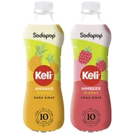 Syropy i koncentraty owocowe - 2x SYROP SODAPOP KELI ANANAS + KELI MALINA KONCENTRAT DO SATURATORA 500ml - miniaturka - grafika 1