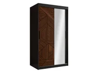 Szafy - Nowoczesna szafa Montik II 100, Czarny Mat / Orzech Ciemny - miniaturka - grafika 1