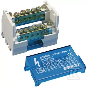 Blok dystrybucyjny dwupolowy BD 80/100A - Piorunochrony - miniaturka - grafika 1