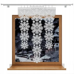 ŚNIEŻKA 2 panel, ażur, DEKOR rozm. 35x110m - Firany - miniaturka - grafika 1