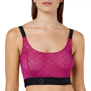 Pinko Bookmark Biustonosz Charmeuse Print Moda damska Biustonosz, Yz3_fuxia/Czarny, XS - Biustonosze - miniaturka - grafika 1