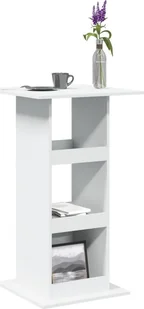 vidaXL vidaXL Stolik barowy z półkami, biały, 60x60x102 cm - Ławy i stoliki kawowe - miniaturka - grafika 1