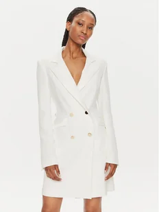 Fracomina Sukienka koktajlowa FQ24SD1008W42901 Biały Slim Fit - Sukienki - miniaturka - grafika 1