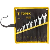 Akcesoria do elektronarzędzi - TOPEX grupa Klucze płasko-oczkowe 6-19mm, zestaw 8 szt., w płachcie 35D759 35D759 - miniaturka - grafika 1