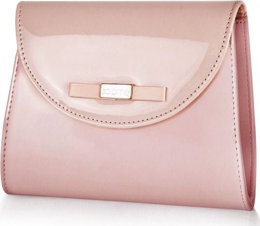 Solome PUDROWO-RÓŻOWA KOPERTÓWKA TOREBKA DAMSKA SOLOME D5 LAKIER