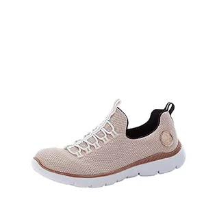 Sneakersy damskie - Rieker Sneakersy M5052-31 Różowy - grafika 1