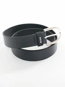 Paski - BIG STAR Skórzany pasek w kolorze czarnym - miniaturka - grafika 1