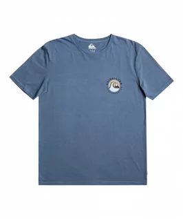Koszulki sportowe męskie - Męski t-shirt z nadrukiem Quiksilver Pastime Paradise - niebieski - QUIKSILVER - grafika 1