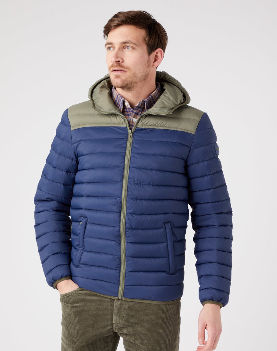 Wrangler Puffer Jacket Męska Kurtka Przejściowa Navy W4B1Wa114-S