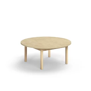 Stół DECIBEL, Ø1200x530 mm, dźwiękochłonne linoleum, beżowy - Stoły i stoliki do biura - miniaturka - grafika 1