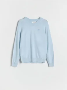 Reserved - Gładki sweter z wiskozą - jasnoniebieski - Bluzy dla chłopców - miniaturka - grafika 1
