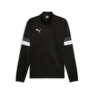 Bluzy sportowe męskie - Męska Bluza PUMA TEAMRISE 1/4 ZIP TOP 65865603 – Czarny - miniaturka - grafika 1