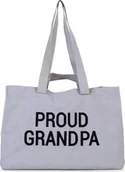 Torby i organizery dla mam - Childhome Childhome Torba Grandpa bag Kanwas Grey - miniaturka - grafika 1