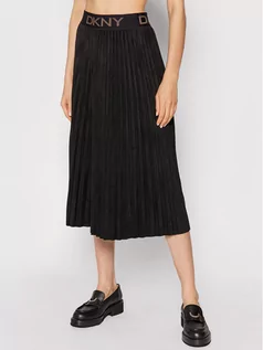 Spódnice - DKNY Spódnica plisowana P1GNXCVM Czarny Regular Fit - grafika 1