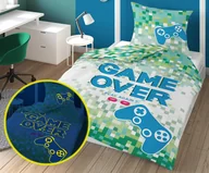 Pościel - Pad Pościel bawełniana świecąca w ciemności 140x200 Fluo Gamer dla gracza - miniaturka - grafika 1