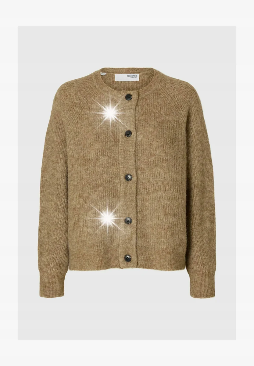 Selected Femme SLFLULU - Kardigan Brązowy Damski XL