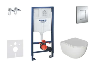 Grohe Rapid SL - Zestaw do montażu podtynkowego, toalety Oudee i deski SoftClose, przycisk Skate Cosmopolitan, chrom SANI11BA1104 - Stelaże i zestawy podtynkowe do WC - miniaturka - grafika 1